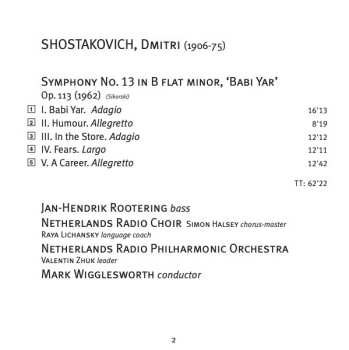 SACD Dmitri Shostakovich: Symphony No. 13 "Babi Yar"