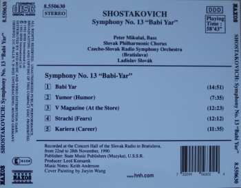 CD Dmitri Shostakovich: Symphony No. 13 "Babi Yar"