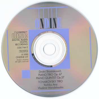 CD Dmitri Shostakovich: Piano Trio Op. 67 / Piano Quintet Op. 57