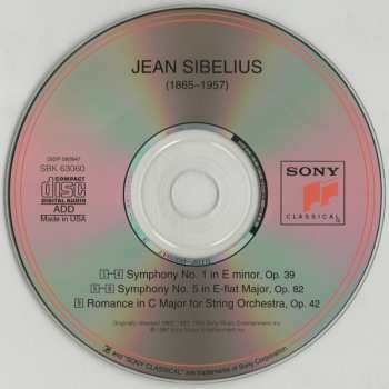 CD Leonard Bernstein: Symphonies Nos. 1 & 5 / Romance For Strings