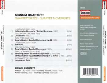 CD Giacomo Puccini: Quartet Movements