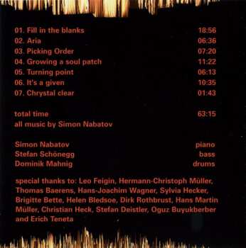 CD Simon Nabatov Trio: Picking Order