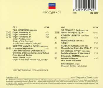 2CD Paul Hindemith: The Argo Organ Recordings: 20th Century Organ Music