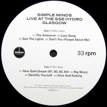 2LP Simple Minds: Celebrate (Live At The SSE Hydro Glasgow) LTD