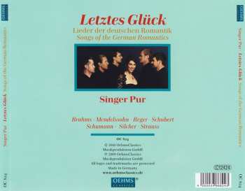 CD Singer Pur: Letztes Glück (Lieder Der Deutschen Romantik = Songs Of The German Romantics)