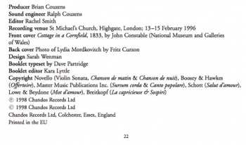 CD Sir Edward Elgar: Sospiri Music For Violin And Piano