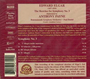 CD Sir Edward Elgar: The Sketches For Symphony No. 3