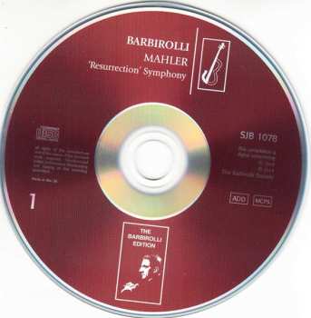 2CD Sir John Barbirolli: Mahler: Symphony No.2 ‘Resurrection’ / Stravinsky: Symphony of Psalms
