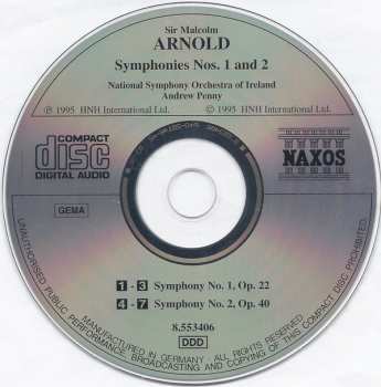 CD Malcolm Arnold: Symphonies Nos. 1 And 2