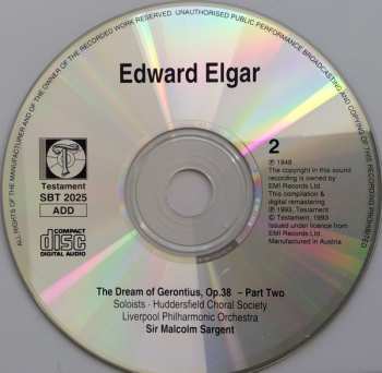 2CD Sir Malcolm Sargent: Edward Elgar - Cello Concerto & The Dream Of Gerontius