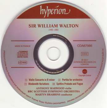 CD Sir William Walton: Violin Concerto ∙ Partita ∙ Hindemith Variations