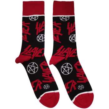 Merch Slayer: Ankle Socks Logo Slayers And Pentegrams