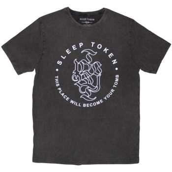 Merch Sleep Token: Stone Wash T-shirt Tomb Text Ring