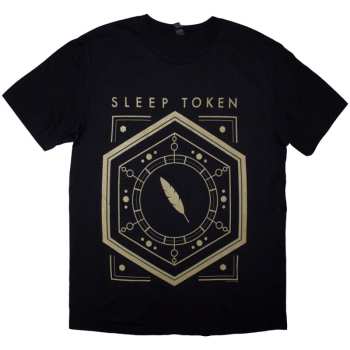 Merch Sleep Token: Sleep Token Unisex T-shirt: Emergence Feathered Host (black) (back Print) (small) S