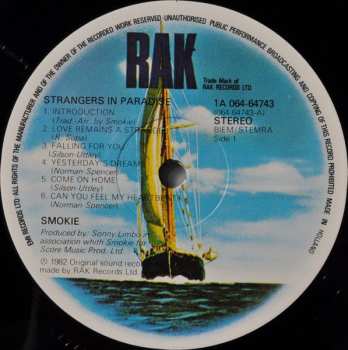LP Smokie: Strangers In Paradise