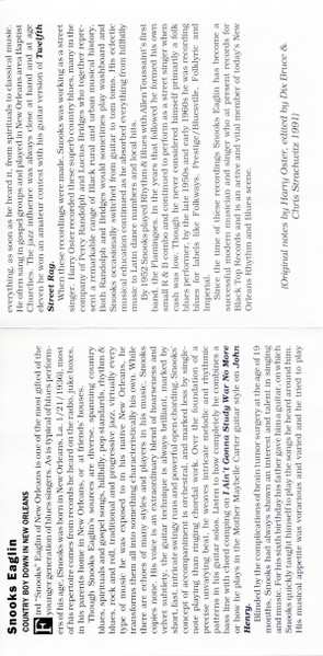 CD Snooks Eaglin: Country Boy Down In New Orleans