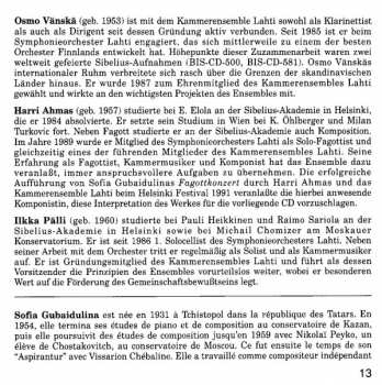 CD Sofia Gubaidulina: Bassoon Concerto • Concordanza • Detto II