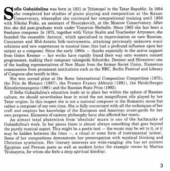 CD Sofia Gubaidulina: Bassoon Concerto • Concordanza • Detto II