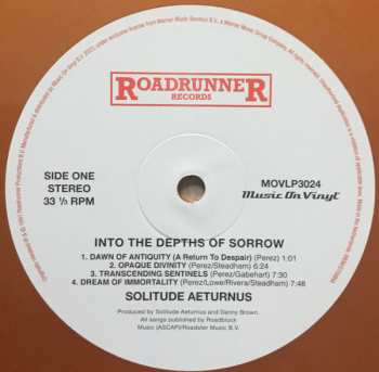 LP Solitude Aeturnus: Into The Depths Of Sorrow CLR | LTD | NUM