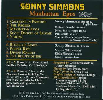CD Sonny Simmons: Manhattan Egos