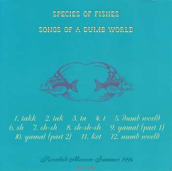 CD Species Of Fishes: Songs Of A Dumb World