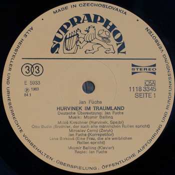 LP Spejbl & Hurvínek: Hurvinek Im Traumland