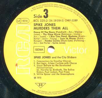 2LP Spike Jones And His City Slickers: Spike Jones Murders Them All