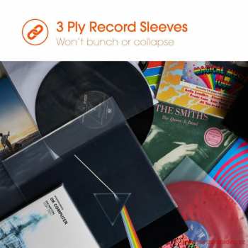 Hi-Fi Spincare Audiophile 12 Inch Inner Vinyl Record Sleeves - 100 Ks
