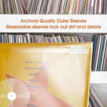 Hi-Fi Spincare Clarity 12 Inch Single Lp Resealable Outer Record Sleeves