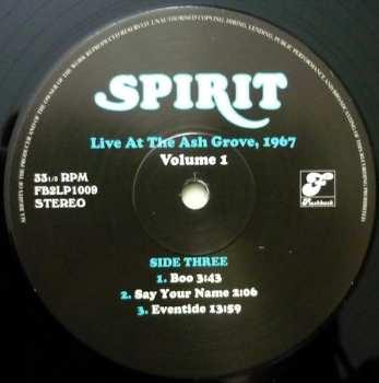 2LP Spirit: Live At The Ash Grove, 1967 Volume 1