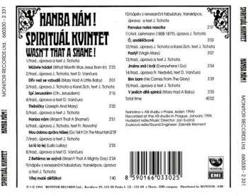 CD Spirituál Kvintet: Hanba Nám! (Wasn't That Shame!)