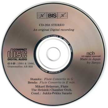 CD Carl Stamitz: Stamitz: Flute Concerto in G Major / Benda: Flute Concerto In E Minor