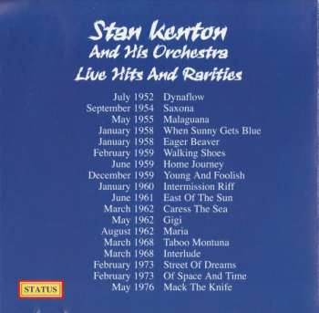 CD Stan Kenton And His Orchestra: Live Hits And Rarities
