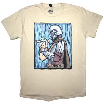 Merch Star Wars: Star Wars Unisex T-shirt: The Mandalorian Holding Grogu (small) S