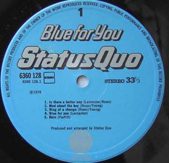 LP Status Quo: Blue For You