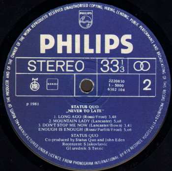 LP Status Quo: Never Too Late