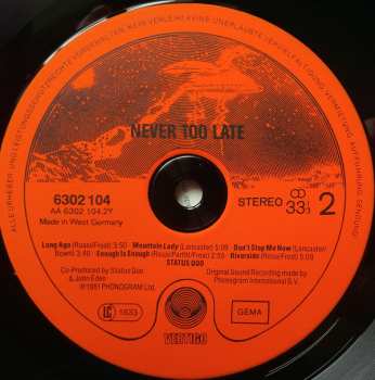 LP Status Quo: Never Too Late