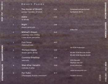CD Stephan Micus: Desert Poems