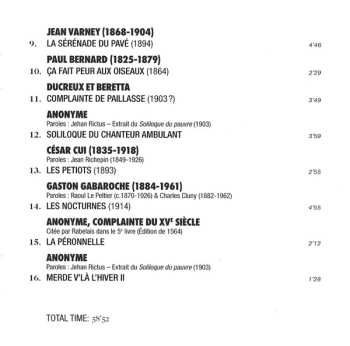 CD Stéphanie d'Oustrac: Merd' V'Là L'Hiver – Complaintes Des Gens De Rue