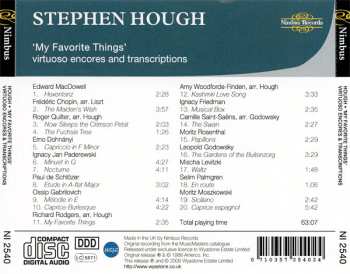 CD Stephen Hough: My Favorite Things: Virtuoso Encores & Transcriptions