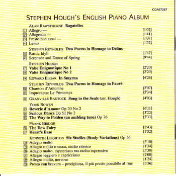CD Stephen Hough: Stephen Hough's English Piano Album
