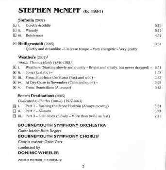 CD Bournemouth Symphony Orchestra: Stephen McNeff: Sinfonia, Secret Destinations, Weathers & Heiligenstadt