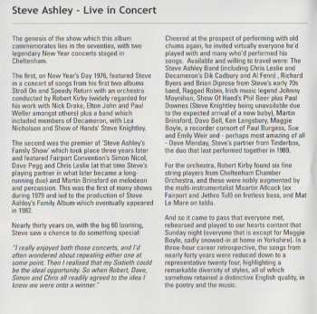 CD Steve Ashley: Live In Concert - March 2006