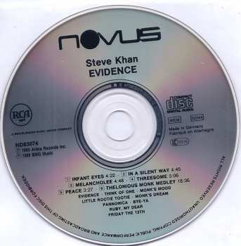 CD Steve Khan: Evidence
