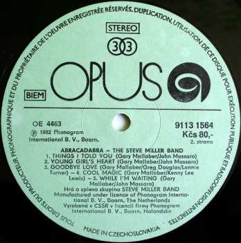 LP Steve Miller Band: Abracadabra