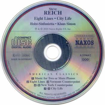 CD Steve Reich: Eight Lines • City Life