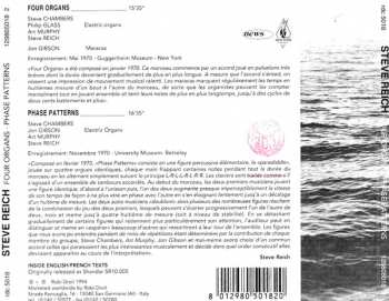 CD Steve Reich: Four Organs / Phase Patterns