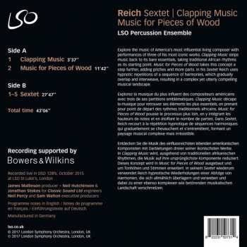 LP Steve Reich: Sextet | Clapping Music | Music For Pieces Of Wood LTD