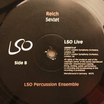 LP Steve Reich: Sextet | Clapping Music | Music For Pieces Of Wood LTD