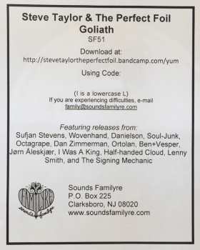 LP Steve Taylor & The Perfect Foil: Goliath CLR